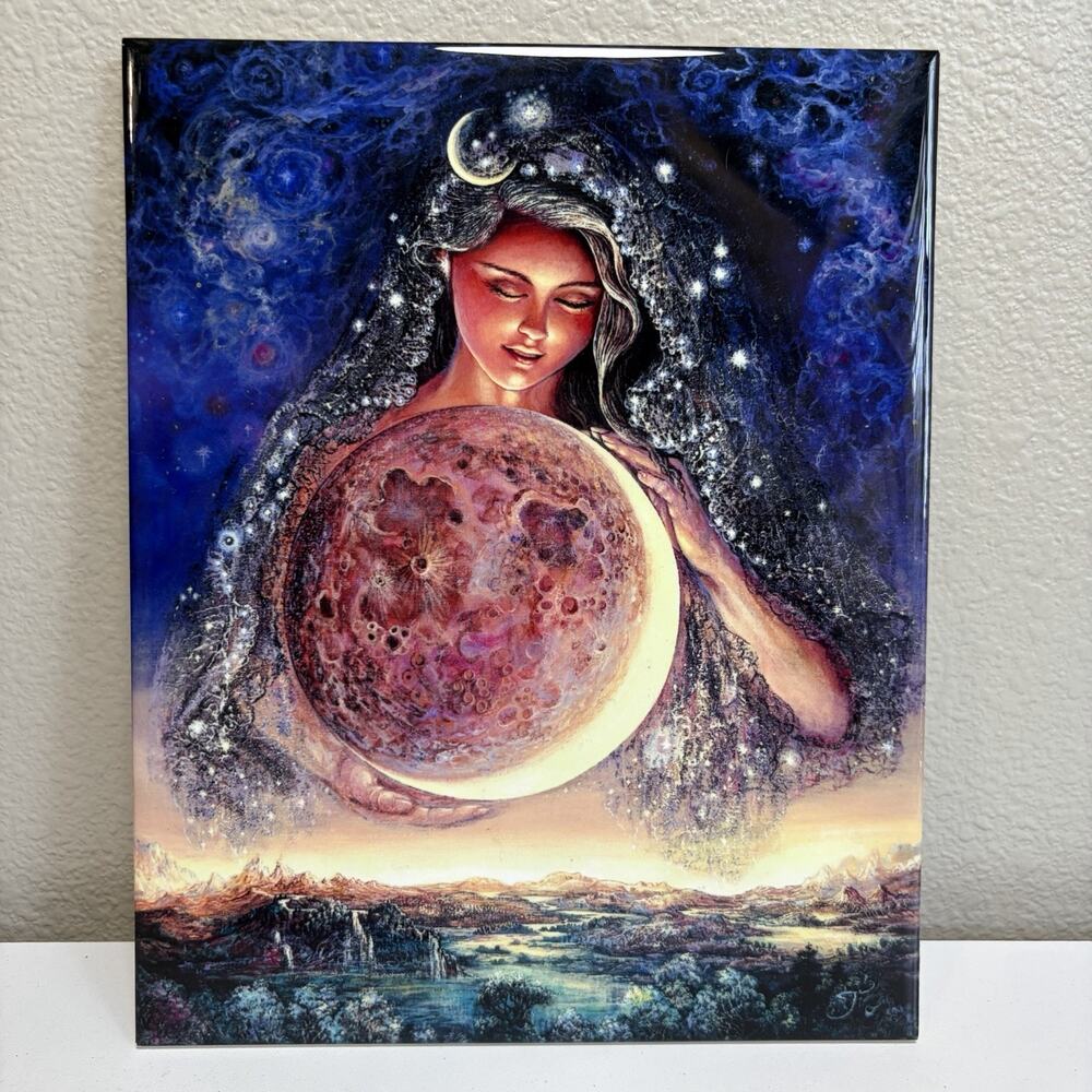 Moon Goddess Josephine Wall Art Tile Plaque Hang on Wall 10"x8" Celestial